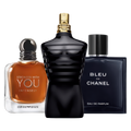 Proefset gentleman met Stronger With You Intensely, Le Male Le Parfum en Bleu de Chanel – elegante parfum samples voor mannen