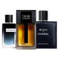 Proefset office met Yves Saint Laurent Y, Dior Homme en Bleu de Chanel – stijlvolle parfum samples voor mannen