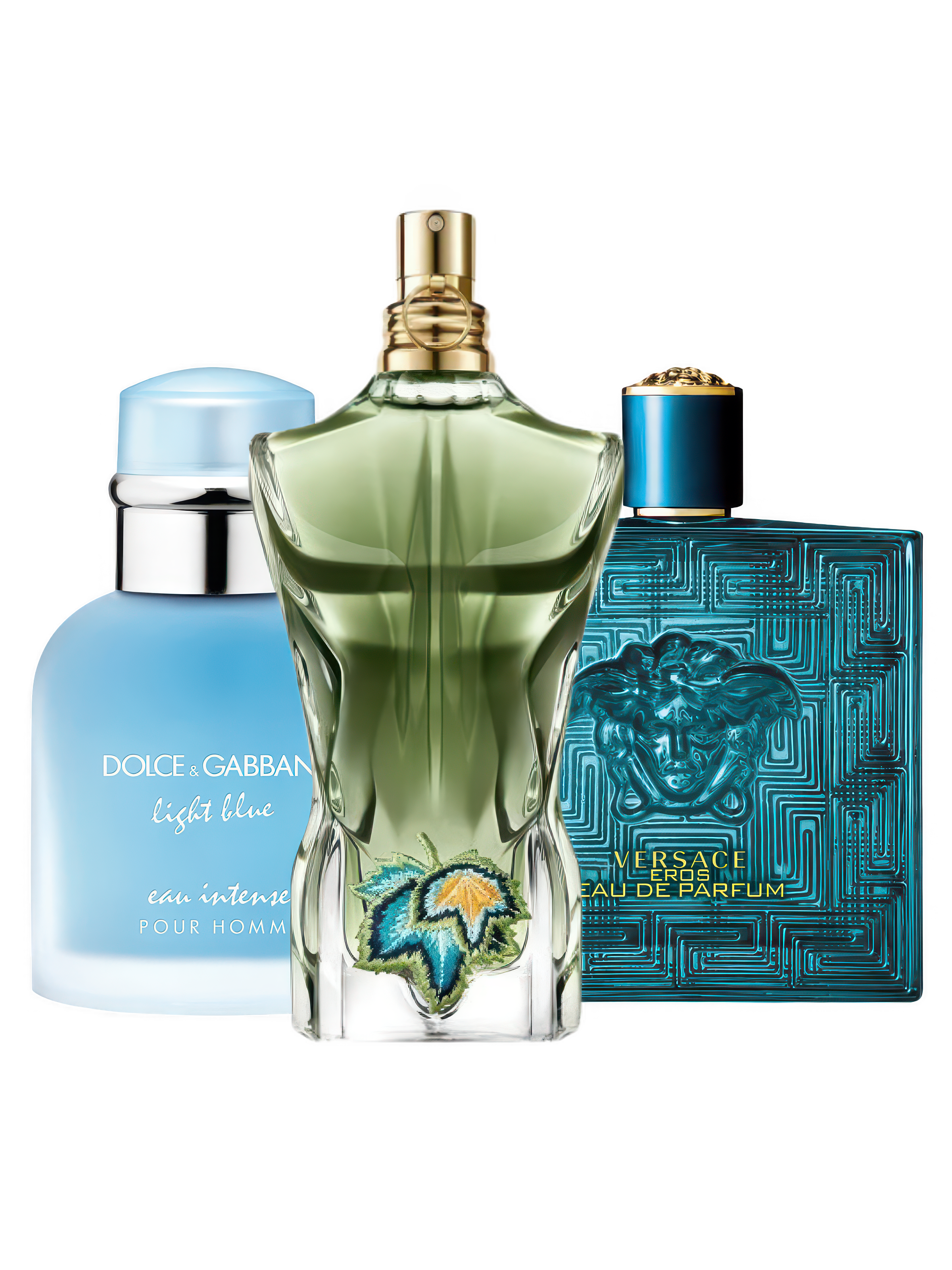 Proefset zomer met Light Blue Eau Intense, Le Beau Paradise Garden en Versace Eros Eau de Parfum – frisse parfum samples voor mannen